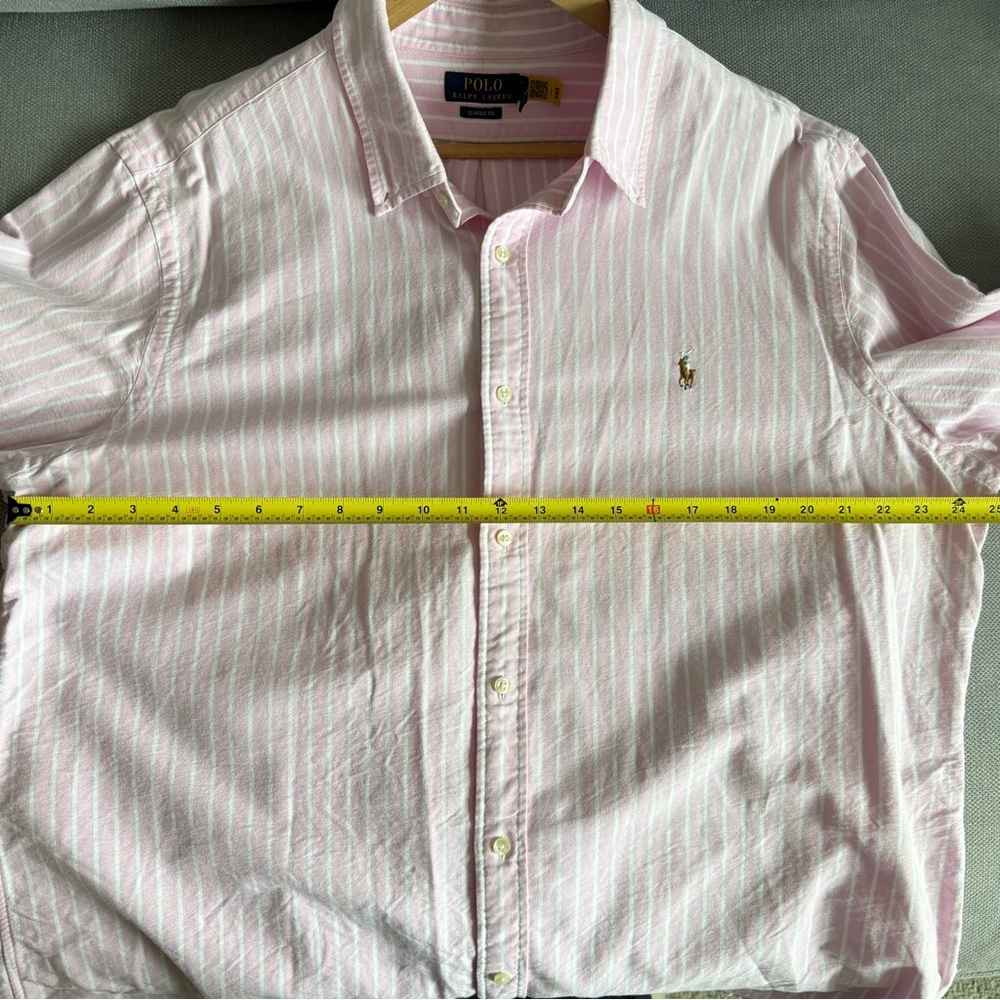 Polo by Ralph Lauren Pink and White Striped Button-Down Shirt - Picture 10 of 16